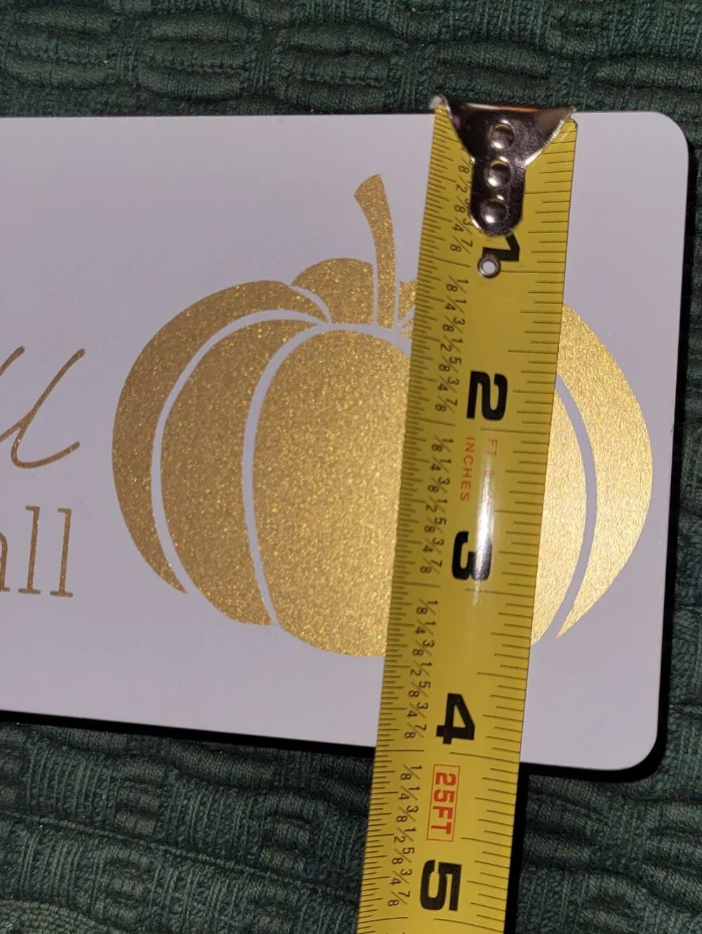 Target White and Gold Fall Pumpkin Sign